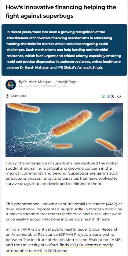 How&rsquo;s Innovative Financing Helping the Fight Against Superbugs